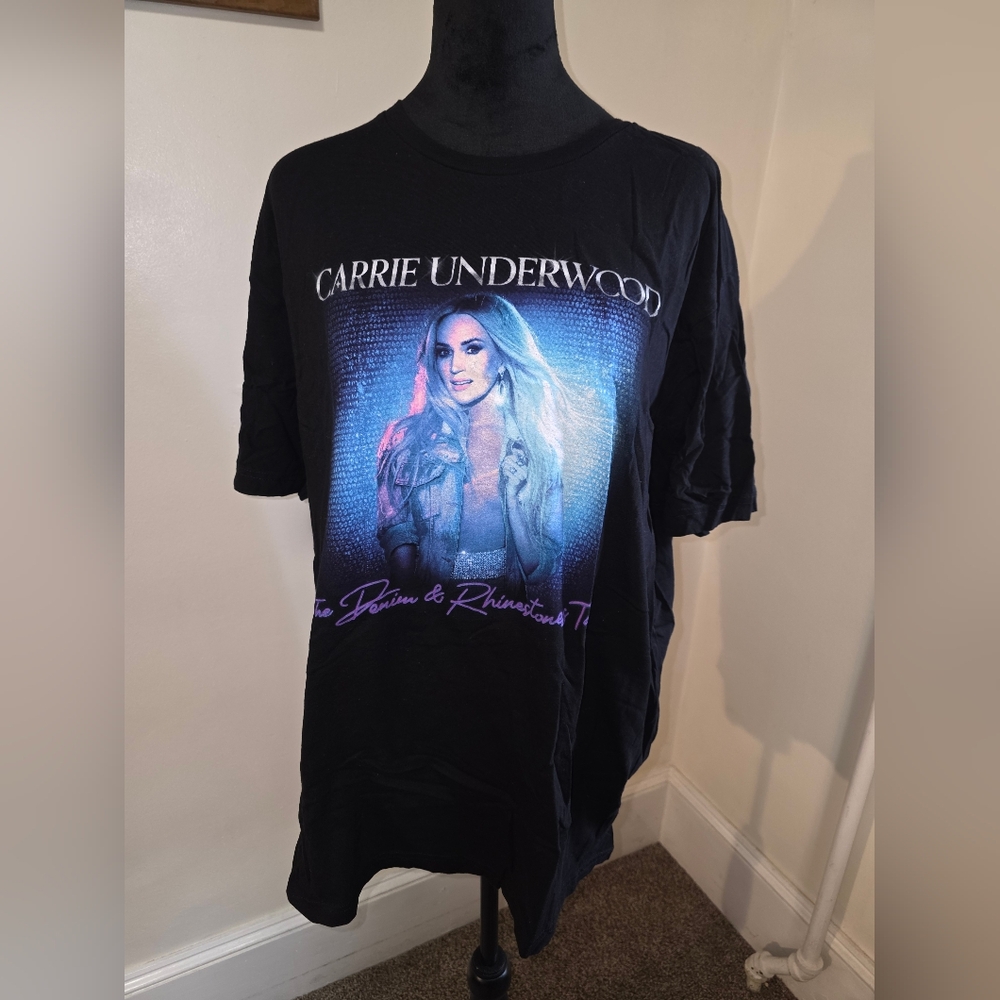 Carrie Underwood Denim & Rhinestones Tour 2022 2023 Graphic T Shirt Black Unisex